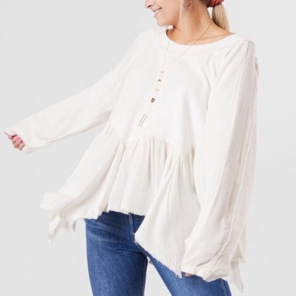 Free People Gold Duster Oversized Pullover Sweater 🤍